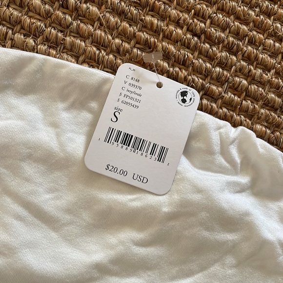 NWT Free People white/ivory tube top small - Picture 2 of 4